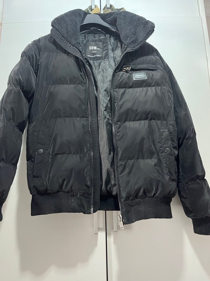 Siyah Erkek Street Wear Mont Kürklü - Görsel 3