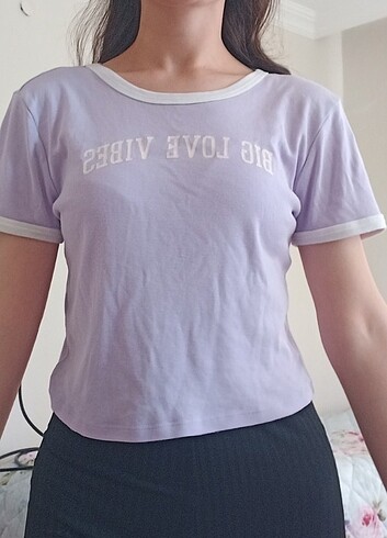 s Beden Lila renk tişört 