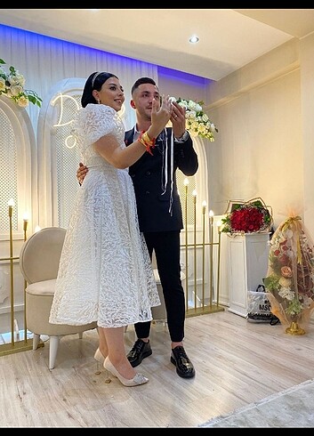 Gelinlik Nişan nikah evden çıkış elbisesi