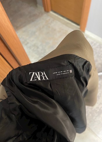 Zara Haki Kadın Düğmeli Blazer Ceket
