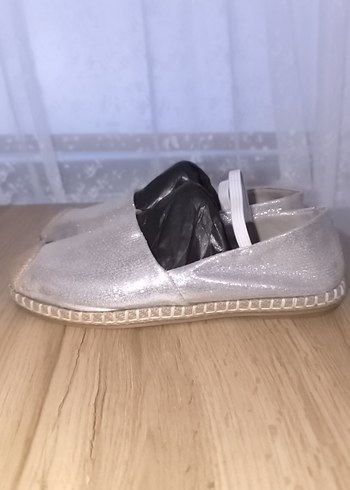 Gümüş rengi Espadril - Görsel 4