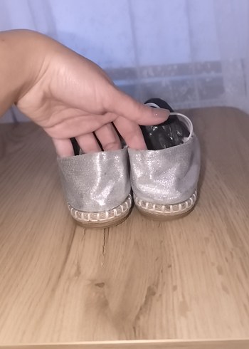Gümüş rengi Espadril - Görsel 3