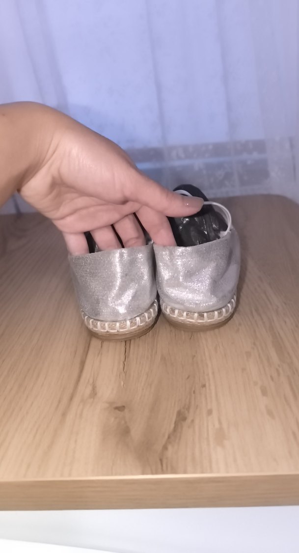 Gümüş rengi Espadril - Görsel 3