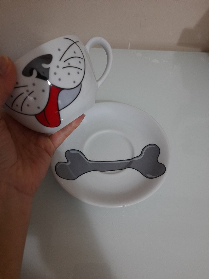 Porselen fincan kupa - Görsel 3