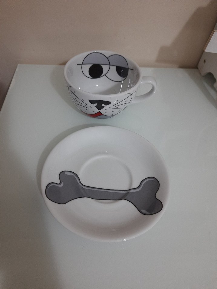 Porselen fincan kupa - Görsel 4