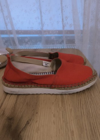 36 Beden kırmızı Renk Nar çiçeği Espadril