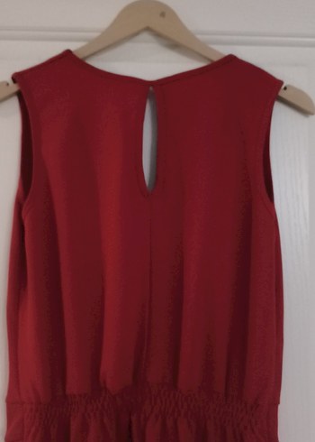 Kırmızı Kadın Uzun Tulum - Görsel 7