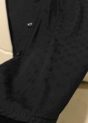 Siyah Erkek Uzun Kollu Gömlek - Görsel 6