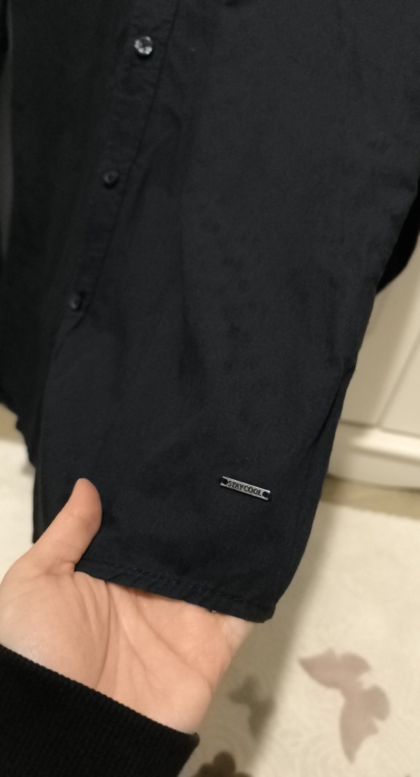 Siyah Erkek Uzun Kollu Gömlek - Görsel 4