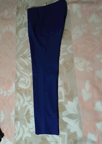 Kadın Mavi Kumaş Pantolon - Görsel 3