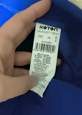 Kadın Mavi Kumaş Pantolon - Görsel 6