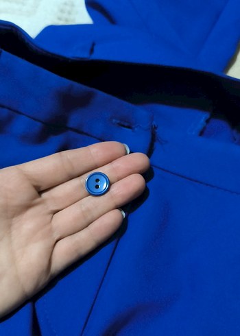 Kadın Mavi Kumaş Pantolon - Görsel 11