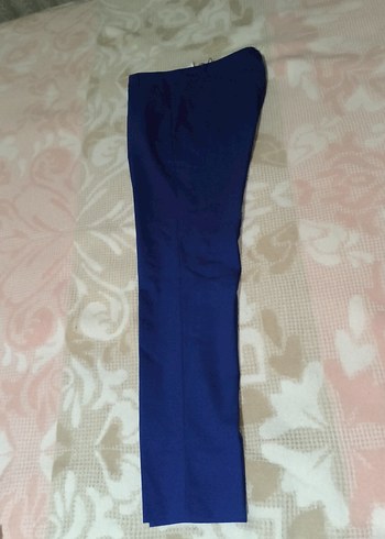 Kadın Mavi Kumaş Pantolon - Görsel 2