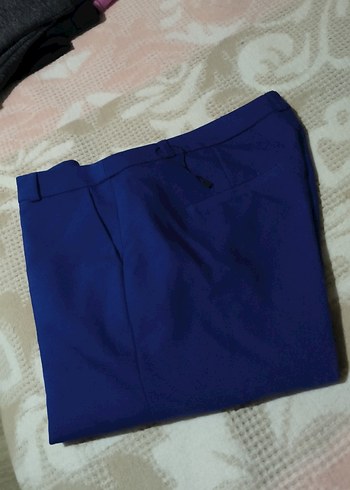 Kadın Mavi Kumaş Pantolon - Görsel 12