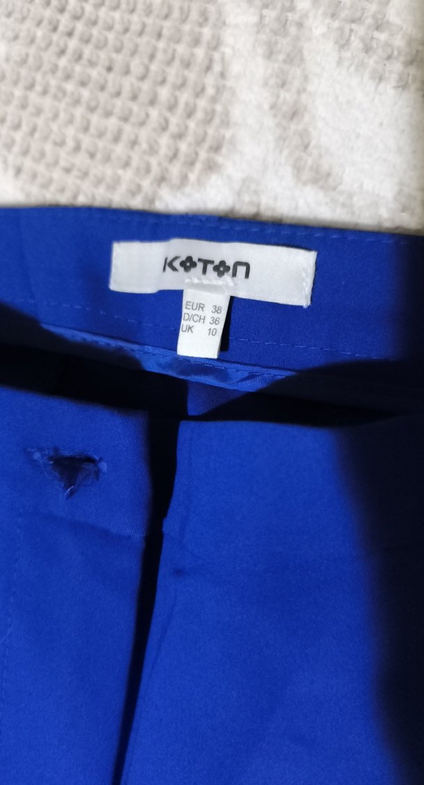 Kadın Mavi Kumaş Pantolon - Görsel 5