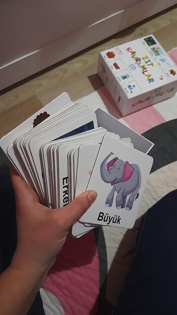 Beden Renk Zıt kavramlar kartları