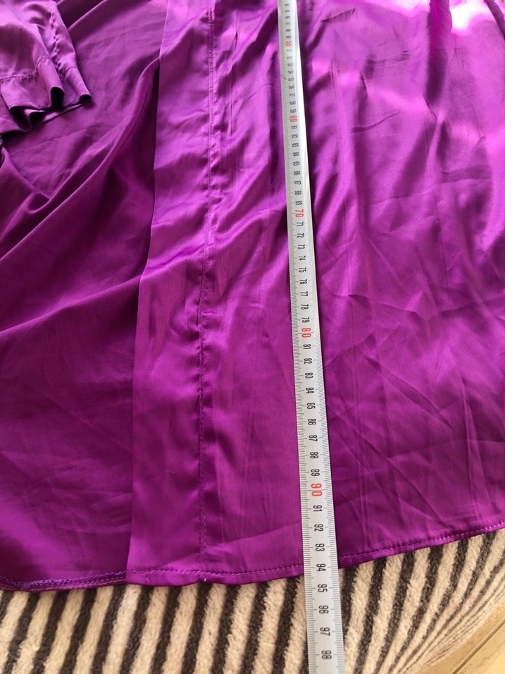 Uzun Mor Kadın Kimono sabahlık - Görsel 5