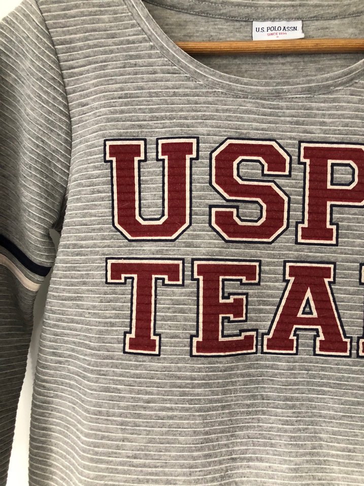 Kadın Gri USPA Team Baskılı Sweatshirt — görsel 2/5