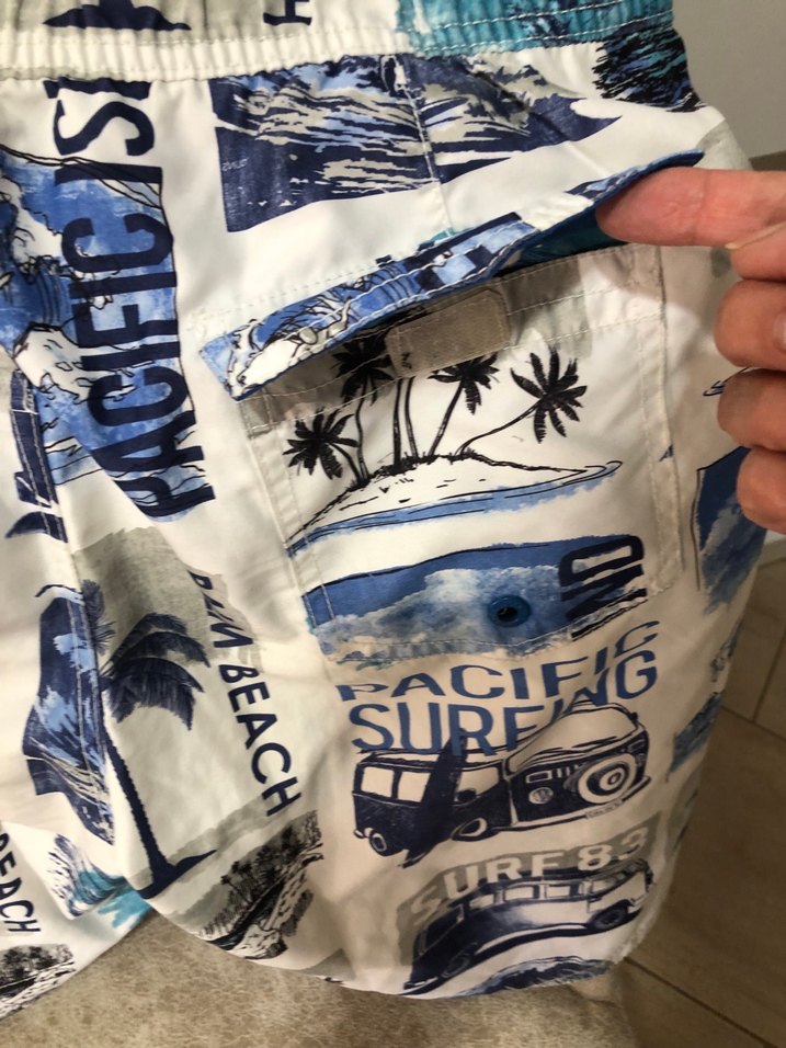 Mavi Baskılı Erkek Mayo Şort - Görsel 4