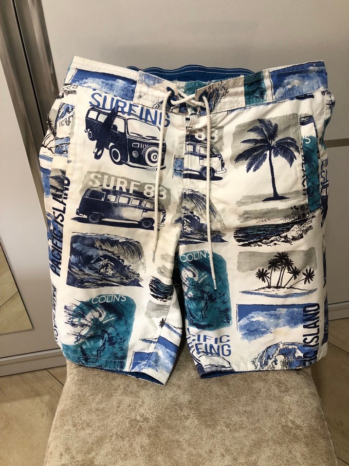 Mavi Baskılı Erkek Mayo Şort - Görsel 2