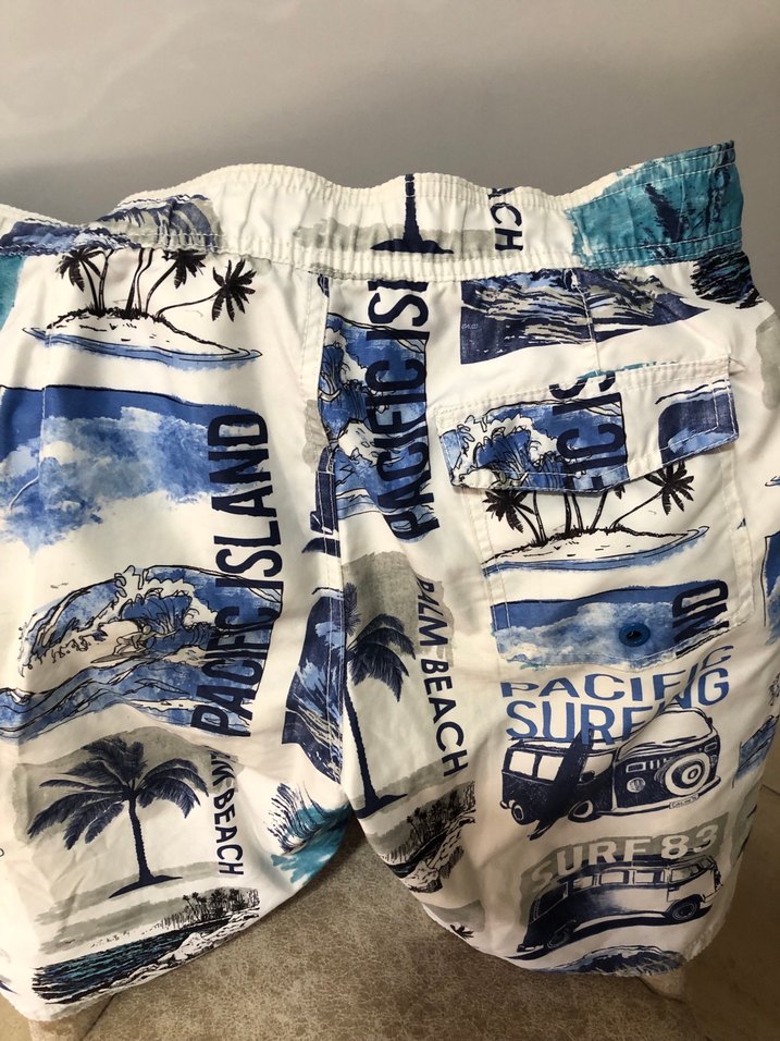 Mavi Baskılı Erkek Mayo Şort - Görsel 3