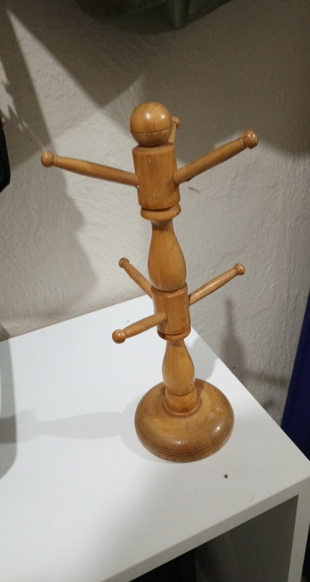 Bej Parlak Ahşap Figür - Görsel 2