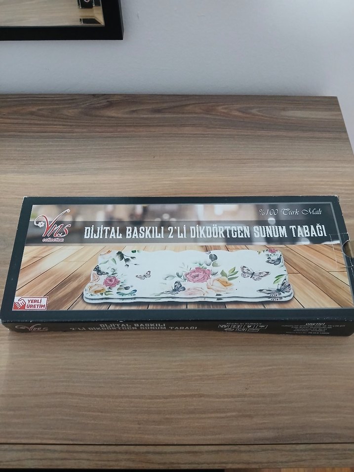 Vintage Pastel Çiçekli tabak - Görsel 3