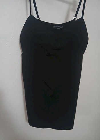 Siyah İnce Askılı Kadın Atlet dolgulu - Görsel 2