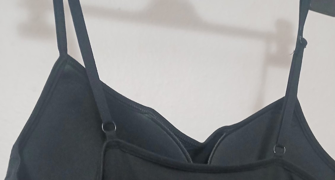 Siyah İnce Askılı Kadın Atlet dolgulu - Görsel 5