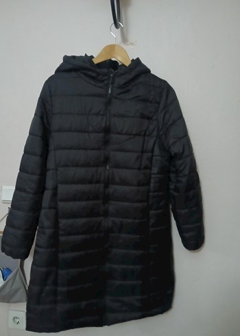 Kadın Siyah uzun Boy Kışlık Mont - Görsel 3