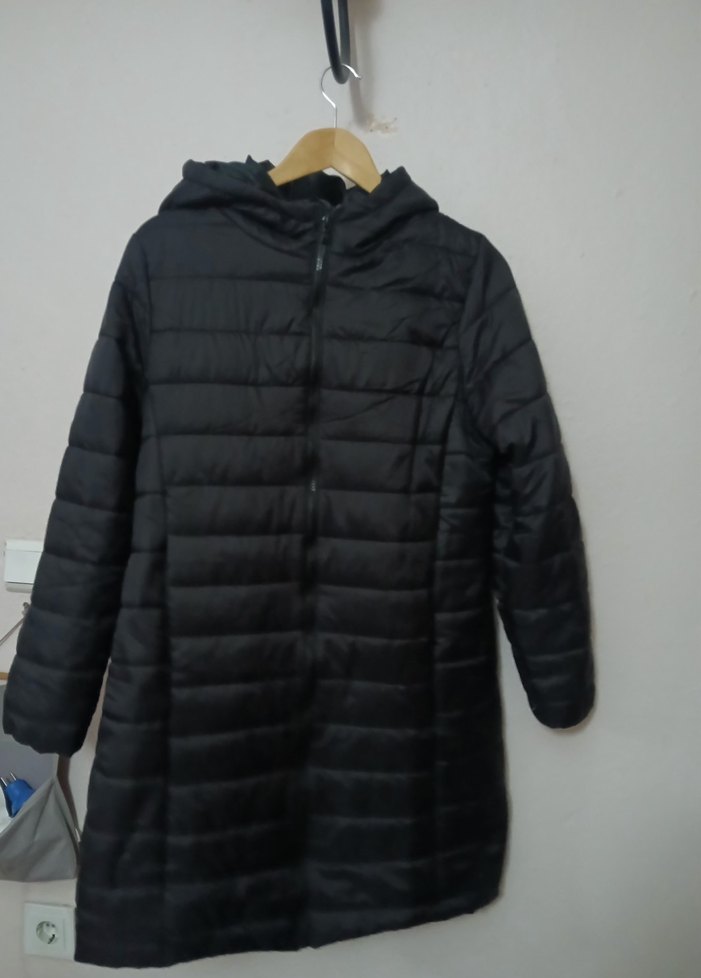 Kadın Siyah uzun Boy Kışlık Mont - Görsel 3