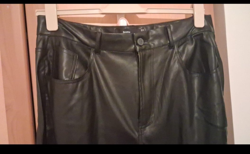 Deri Siyah erkekPantolon - Görsel 2