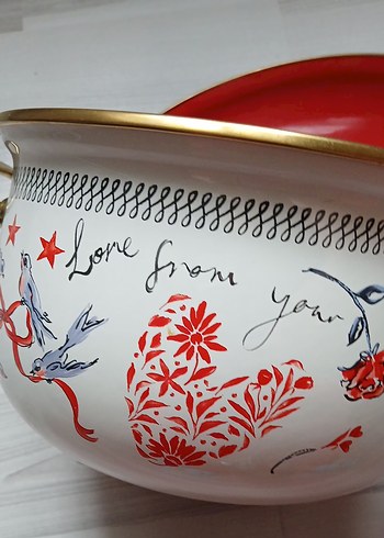 Parlak Beyaz Kulplu Tencere - Görsel 3