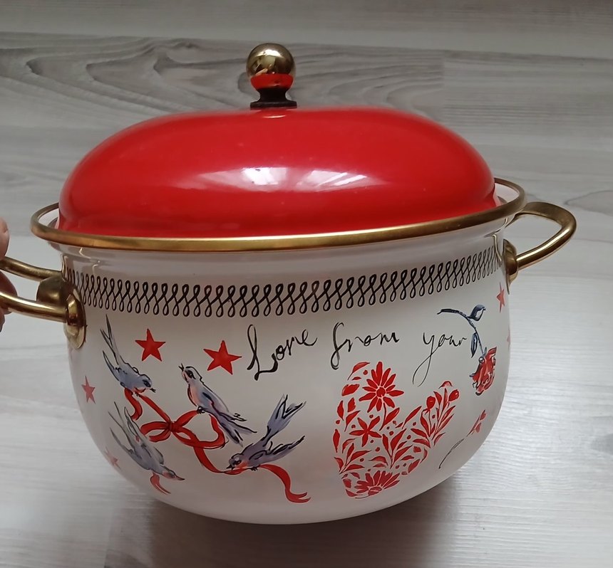 Parlak Beyaz Kulplu Tencere - Görsel 5