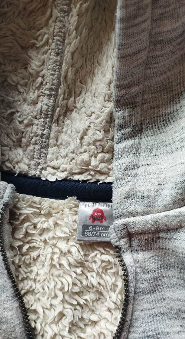 Kapüşonlu Gri Erkek Çocuk kürklü Sweatshirt - Görsel 2