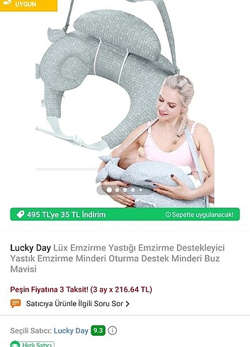 Lüx emzirme yastığı 