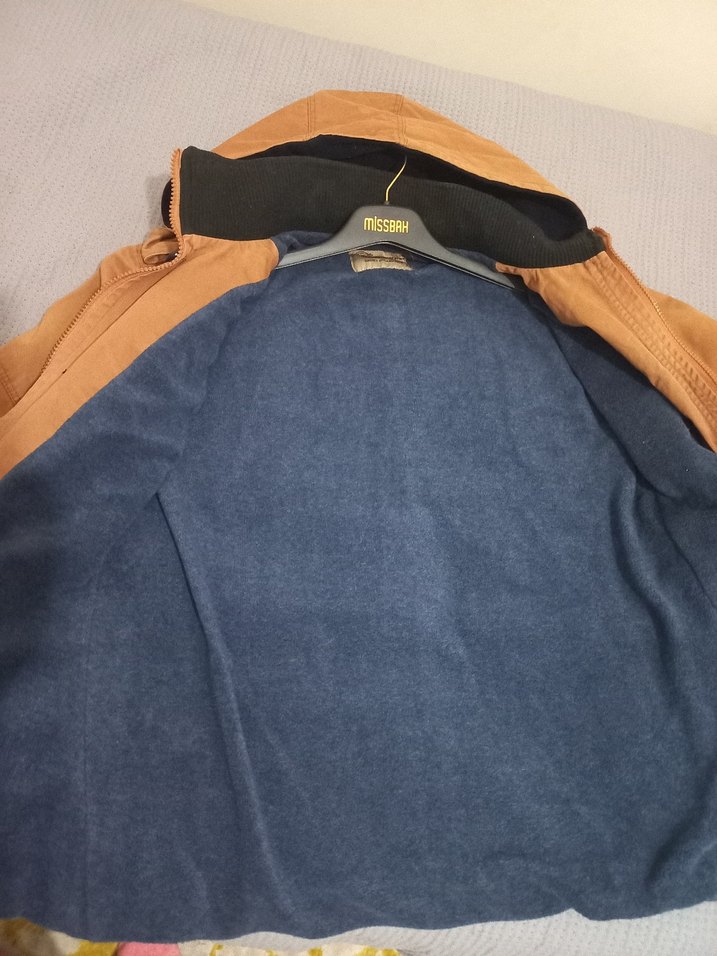 Kahverengi keten Erkek Günlük mont - Görsel 5