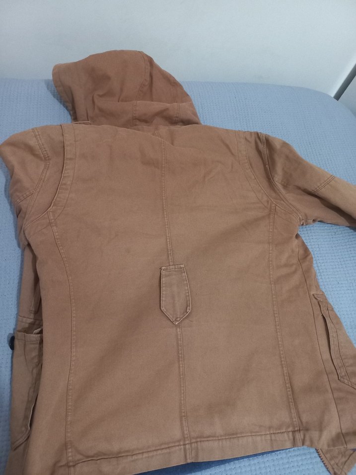 Kahverengi keten Erkek Günlük mont - Görsel 2