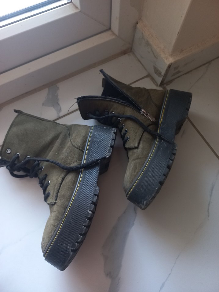 Haki kiz cocuk Süet Bot - Görsel 2