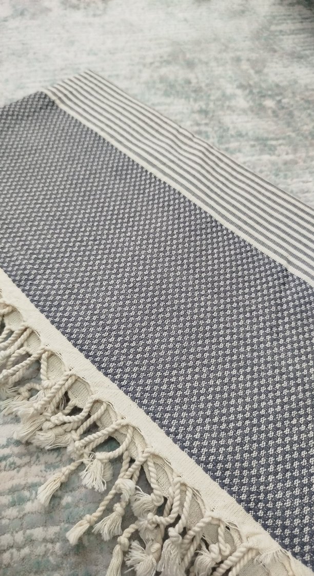 Gri Bohem Uzun Erkek Peştemal - Görsel 2