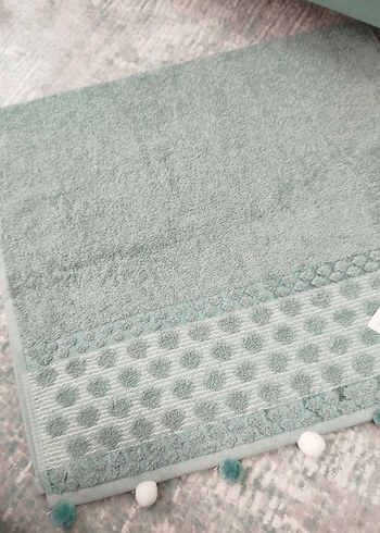 Nakışlı Turkuaz El Havlusu - Görsel 3