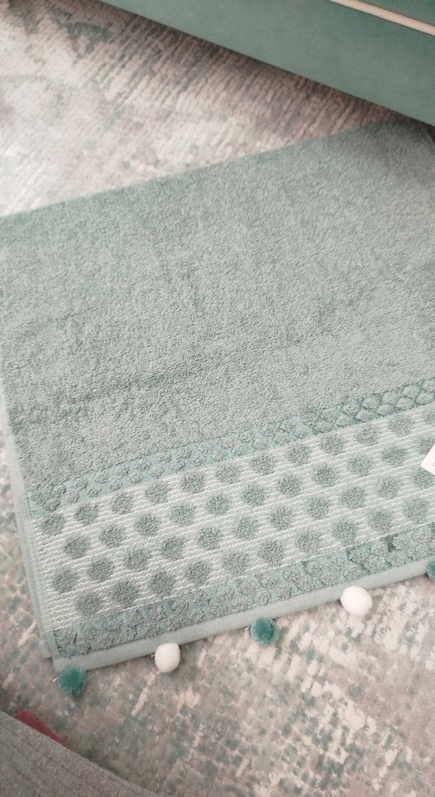 Nakışlı Turkuaz El Havlusu - Görsel 3