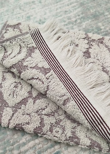 Nakışlı Bordo Bohem El Havlusu - Görsel 3