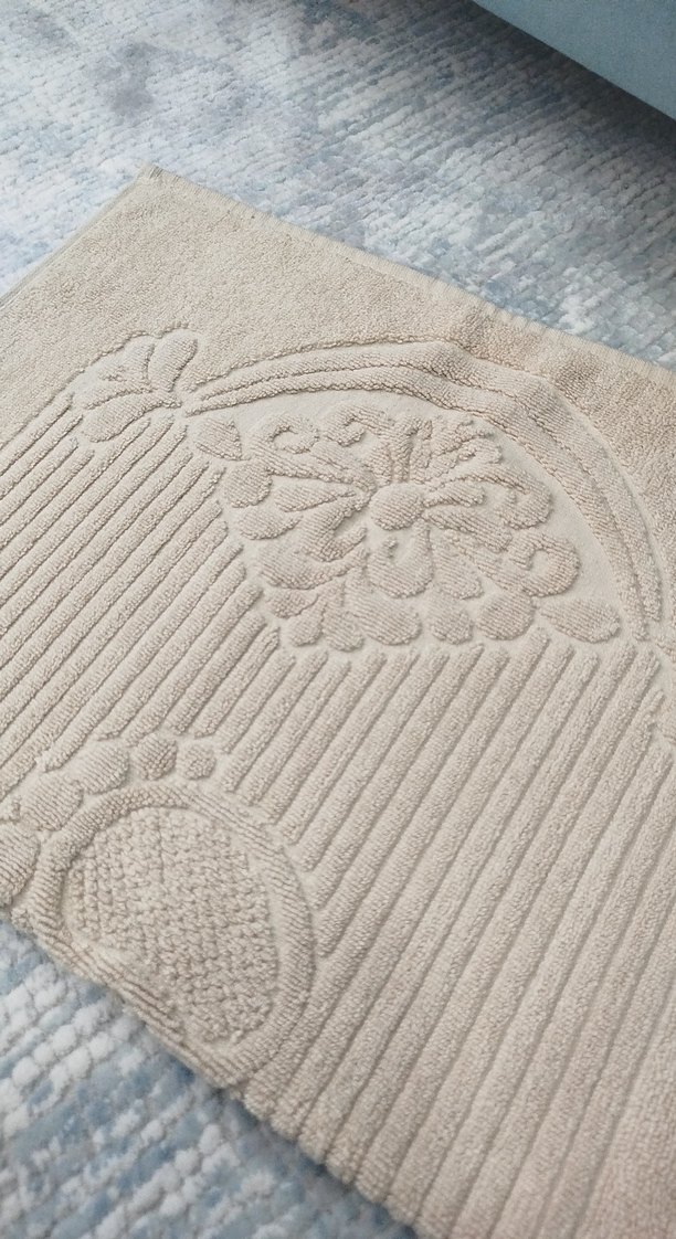 Nakışlı Bej Bohem Ayak Havlusu - Görsel 2