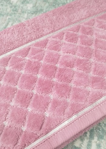 Nakışlı Pembe Modern El Havlusu - Görsel 2