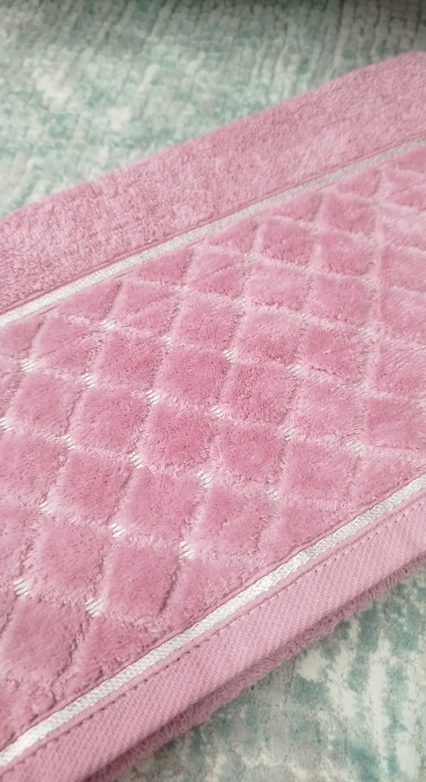 Nakışlı Pembe Modern El Havlusu - Görsel 2