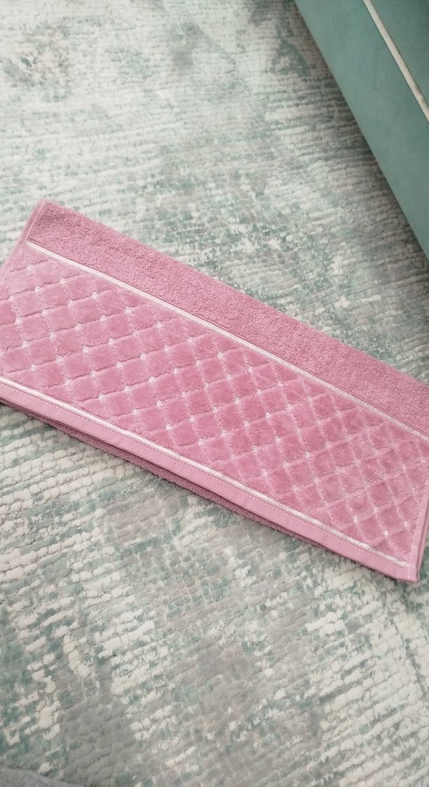 Nakışlı Pembe Modern El Havlusu - Görsel 3