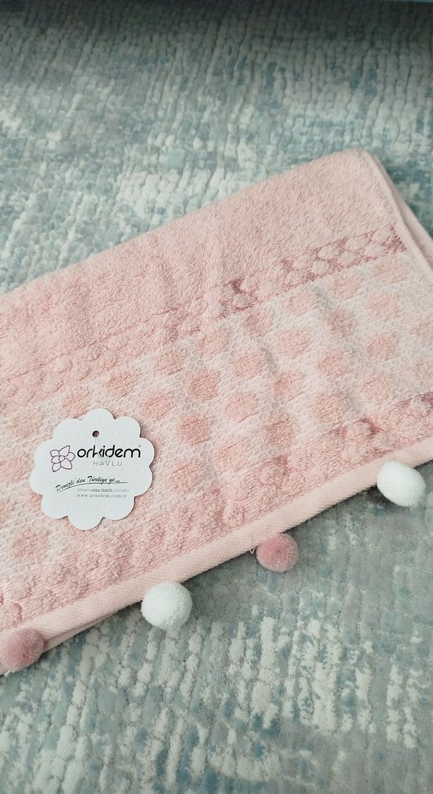 Nakışlı Pembe Bohem El Havlusu - Görsel 2