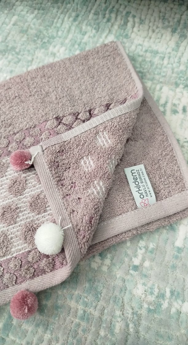 Pembe Bohem Nakışlı Havlu - Görsel 3