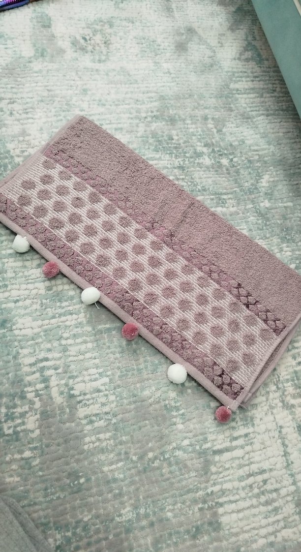 Pembe Bohem Nakışlı Havlu - Görsel 2